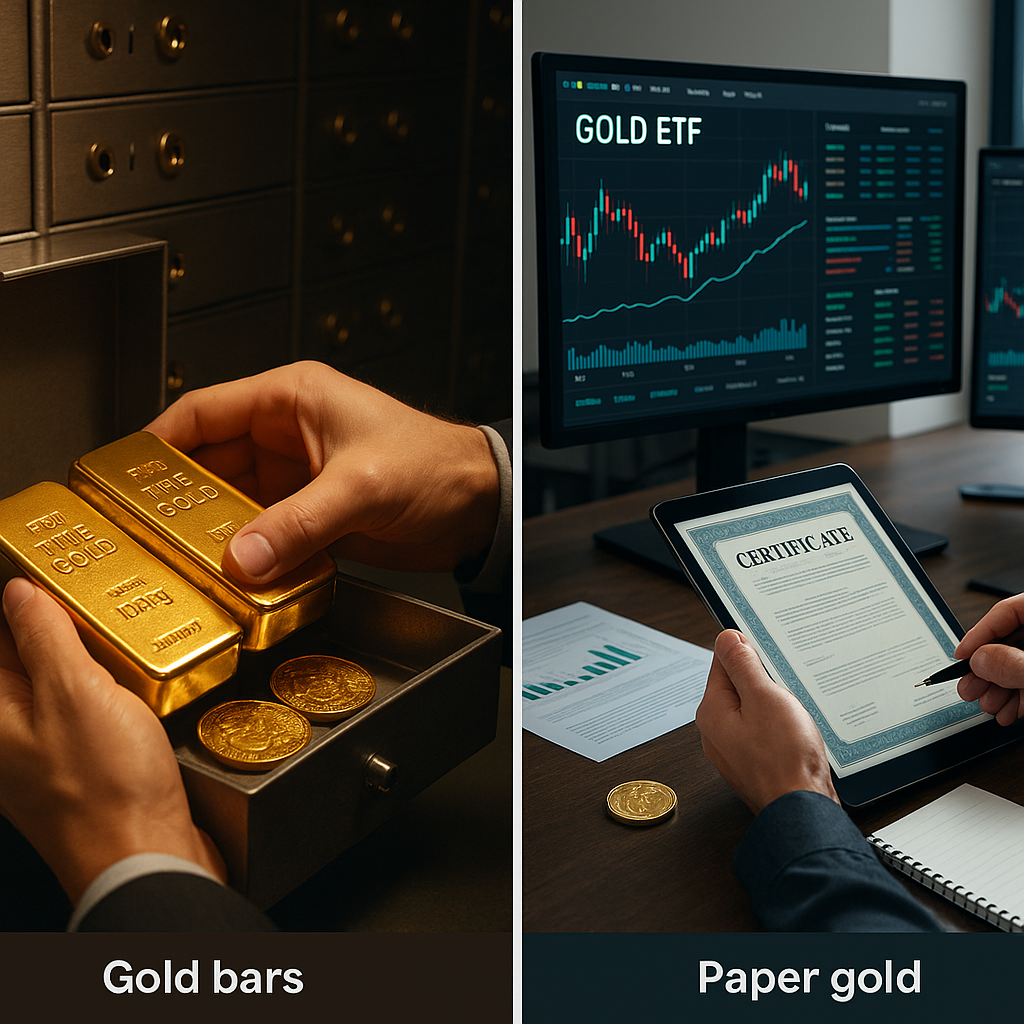 Oro Fisico vs Cartaceo: Pro e Contro di Stoccaggio e Trasporto